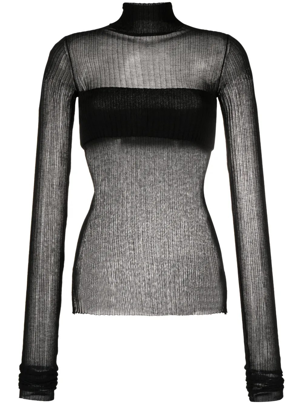 Топ в рубчик с высоким воротником QUIRA, черный
Топ в рубчик с высоким воротником QUIRA, черный