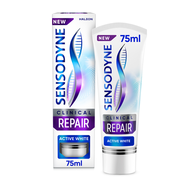 Зубная паста с фтором, 75 мл Sensodyne Clinical repair active white
Зубная паста с фтором, 75 мл Sensodyne Clinical repair active white