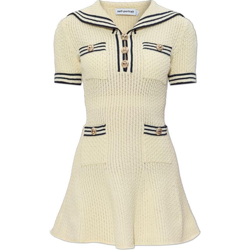 Автопортрет Текстурированное вязаное мини-платье Self-portrait, светло- желтый
Автопортрет Текстурированное вязаное мини-платье Self-portrait, светло- желтый