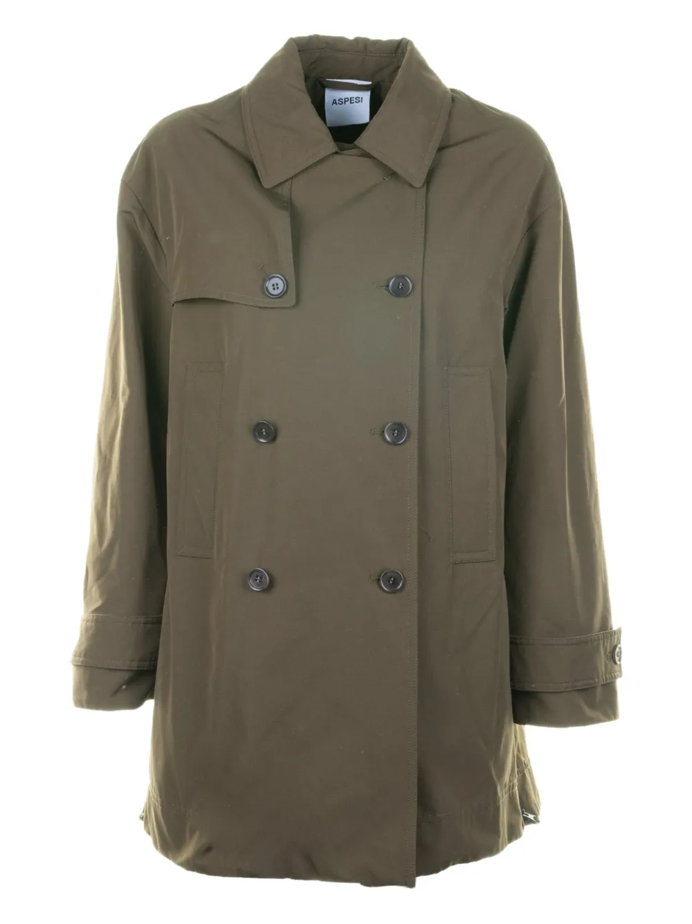 Двубортный тренч Aspesi, зеленый
Двубортный тренч Aspesi, зеленый
