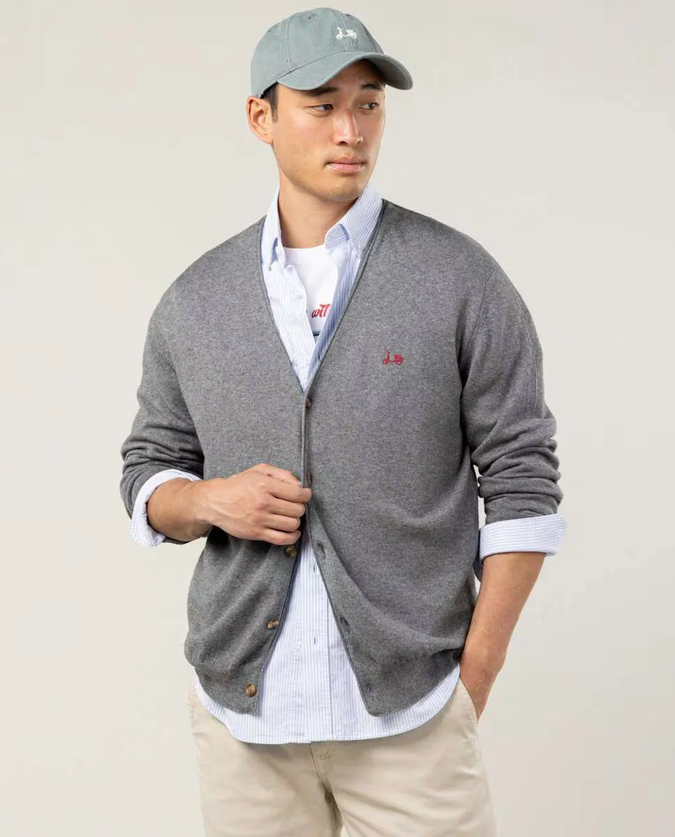 Мужская вязаная куртка на пуговицах Scotta 1985, серый 
Мужская вязаная куртка на пуговицах Scotta 1985, серый