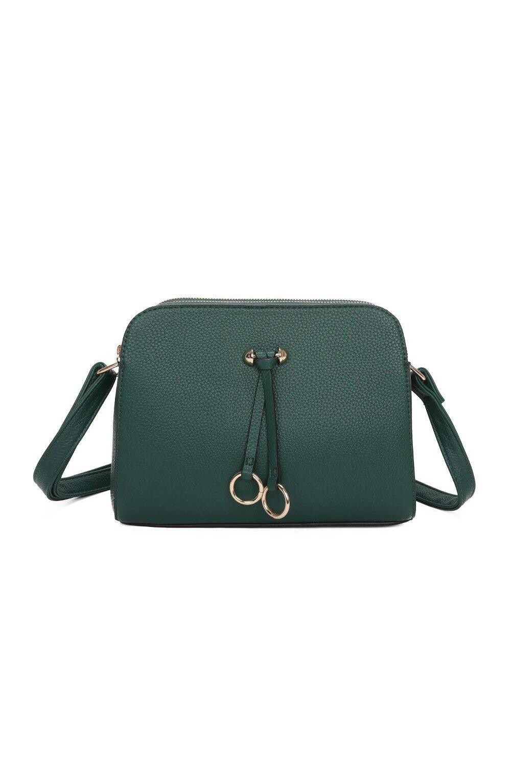 Сумка через плечо Yubiwa Twin Rings Charm с тремя отделениями из искусственной кожи Fontanella Fashion, зеленый