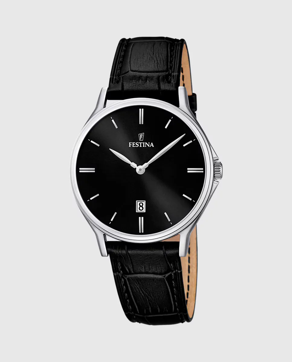 Мужские часы F16745/5 Классический черный кожаный ремешок Festina, черный
Мужские часы F16745/5 Классический черный кожаный ремешок Festina, черный