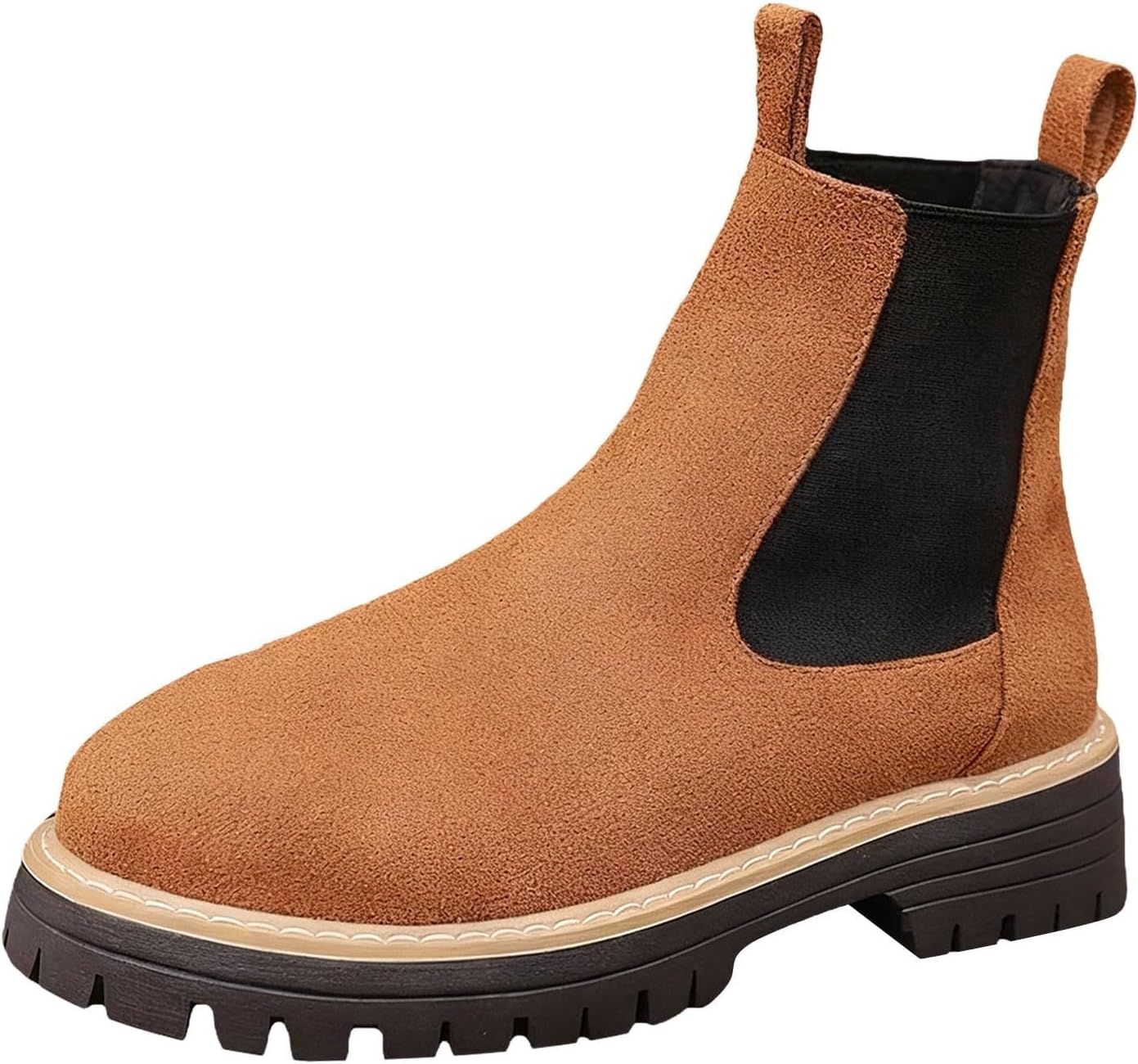 Женские замшевые ботильоны на каблуке Удобные платформенные эластичные ботинки с низким клиновидным каблуком Классические ботинки с нескользящей подошвой и круглым носком Для улицы Baxtayel, коричневый
Женские замшевые ботильоны на каблуке Удобные платформенные эластичные ботинки с низким клиновидным каблуком Классические ботинки с нескользящей подошвой и круглым носком Для улицы Baxtayel, коричневый