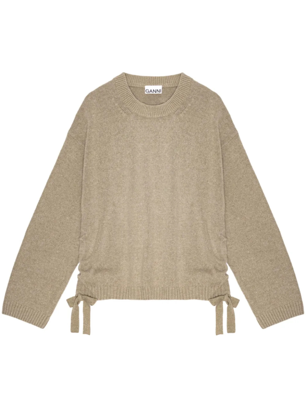 GANNI свитер с кулиской, нейтральный
GANNI свитер с кулиской, нейтральный
