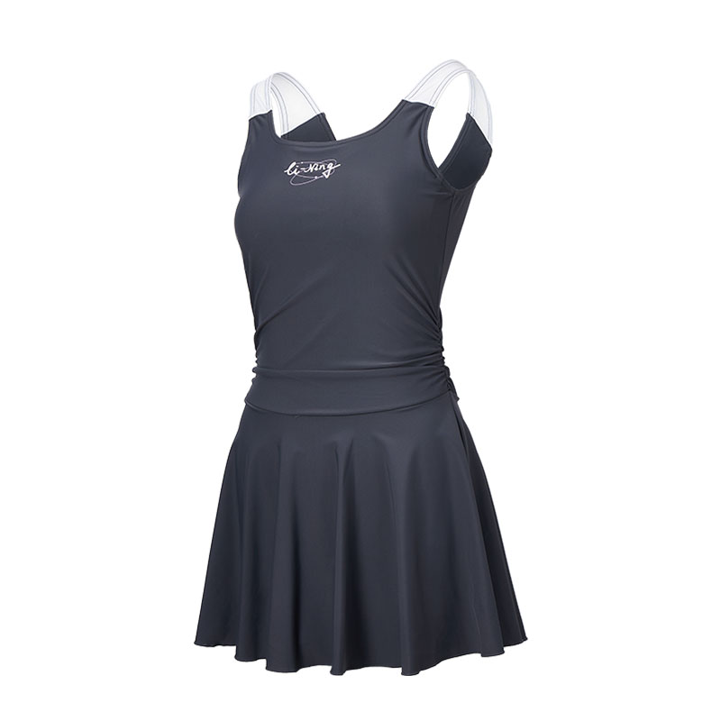 Женский цельный купальник с юбкой Li Ning, черный
Женский цельный купальник с юбкой Li Ning, черный