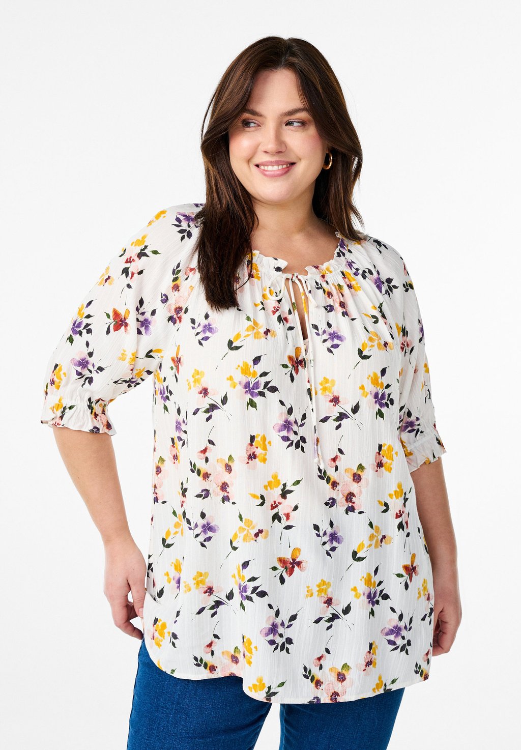 Блуза GEBLÜMTE Zizzi, белый
Блуза GEBLÜMTE Zizzi, белый