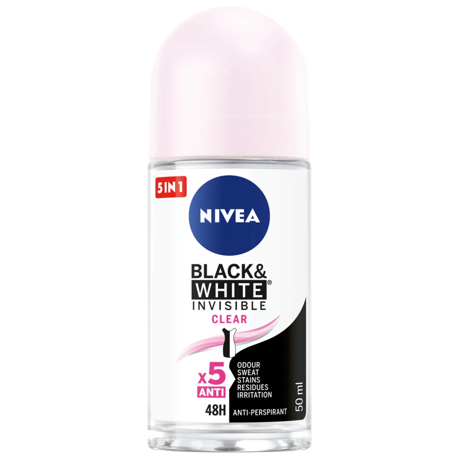 Nivea Black & White Invisible Clear женский шариковый антиперспирант, 50 мл
Nivea Black & White Invisible Clear женский шариковый антиперспирант, 50 мл