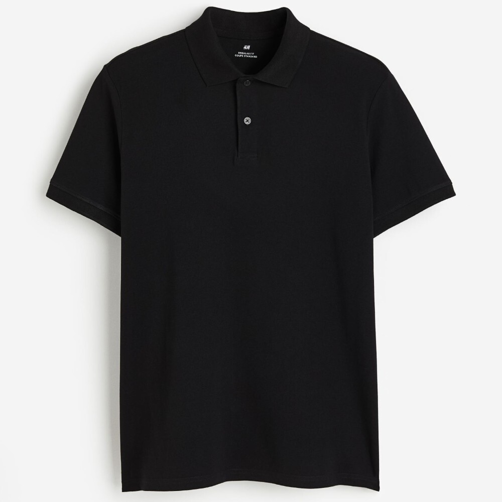 Футболка поло H&M Regular Fit Piqué, черный
Футболка поло H&M Regular Fit Piqué, черный