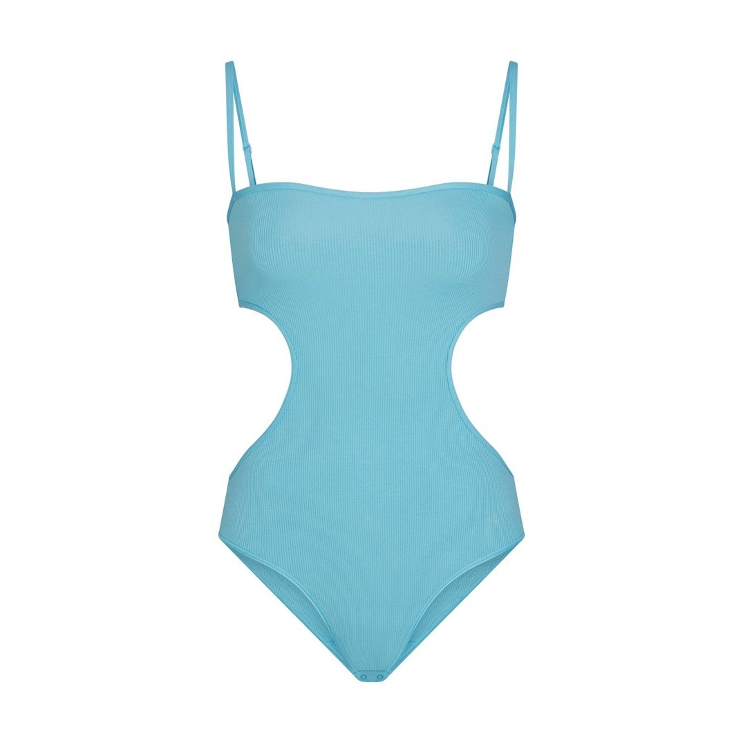Боди SKIMS Cotton Rib Cut Out, голубой
Боди SKIMS Cotton Rib Cut Out, голубой