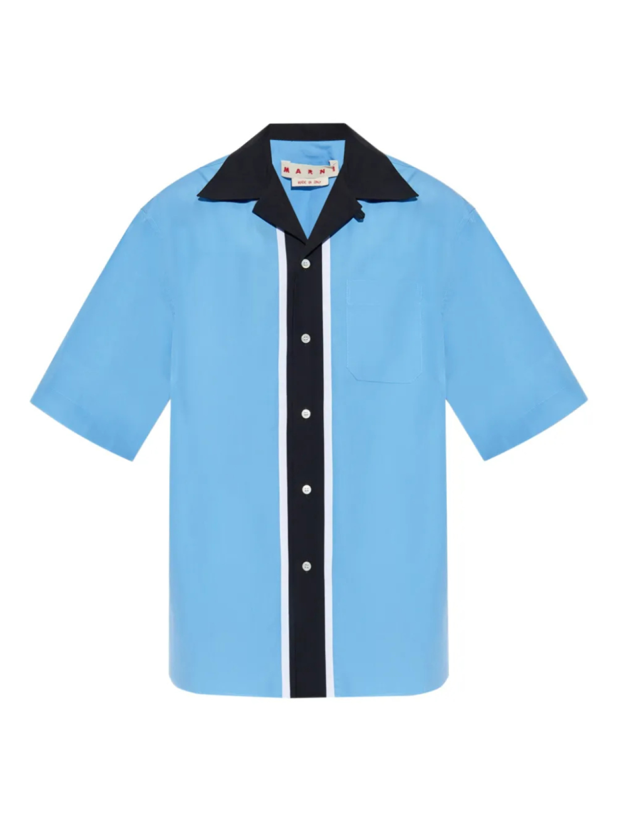 Рубашка из хлопка Marni, синий 
Рубашка из хлопка Marni, синий