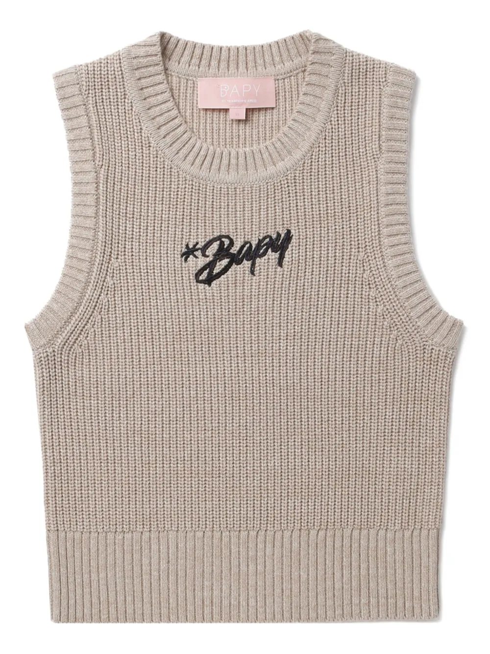 Вышитый трикотажный топ без рукавов BAPY BY *A BATHING APE, нейтральный
Вышитый трикотажный топ без рукавов BAPY BY *A BATHING APE, нейтральный