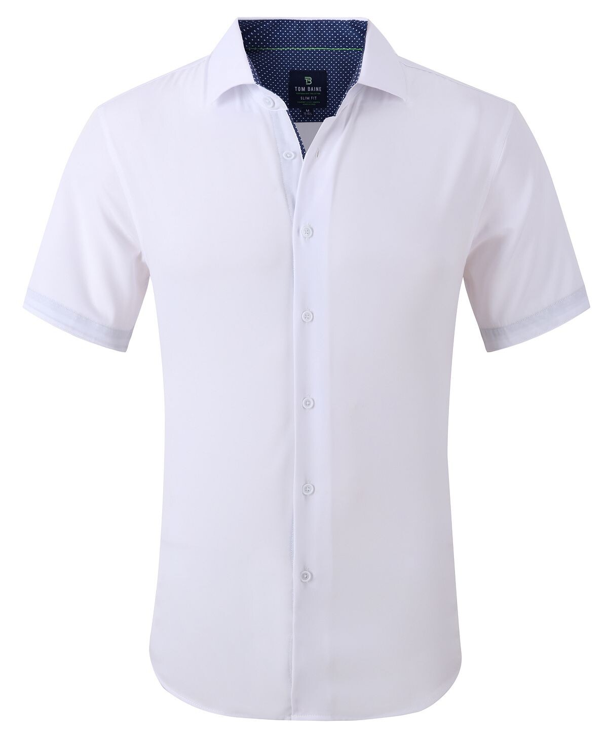 Мужская классическая рубашка slim fit с коротким рукавом на пуговицах Tom Baine, белый
Мужская классическая рубашка slim fit с коротким рукавом на пуговицах Tom Baine, белый
