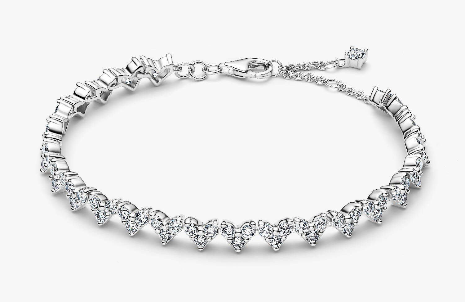 Браслет Pandora Triple Stone Heart, серебро
Браслет Pandora Triple Stone Heart, серебро