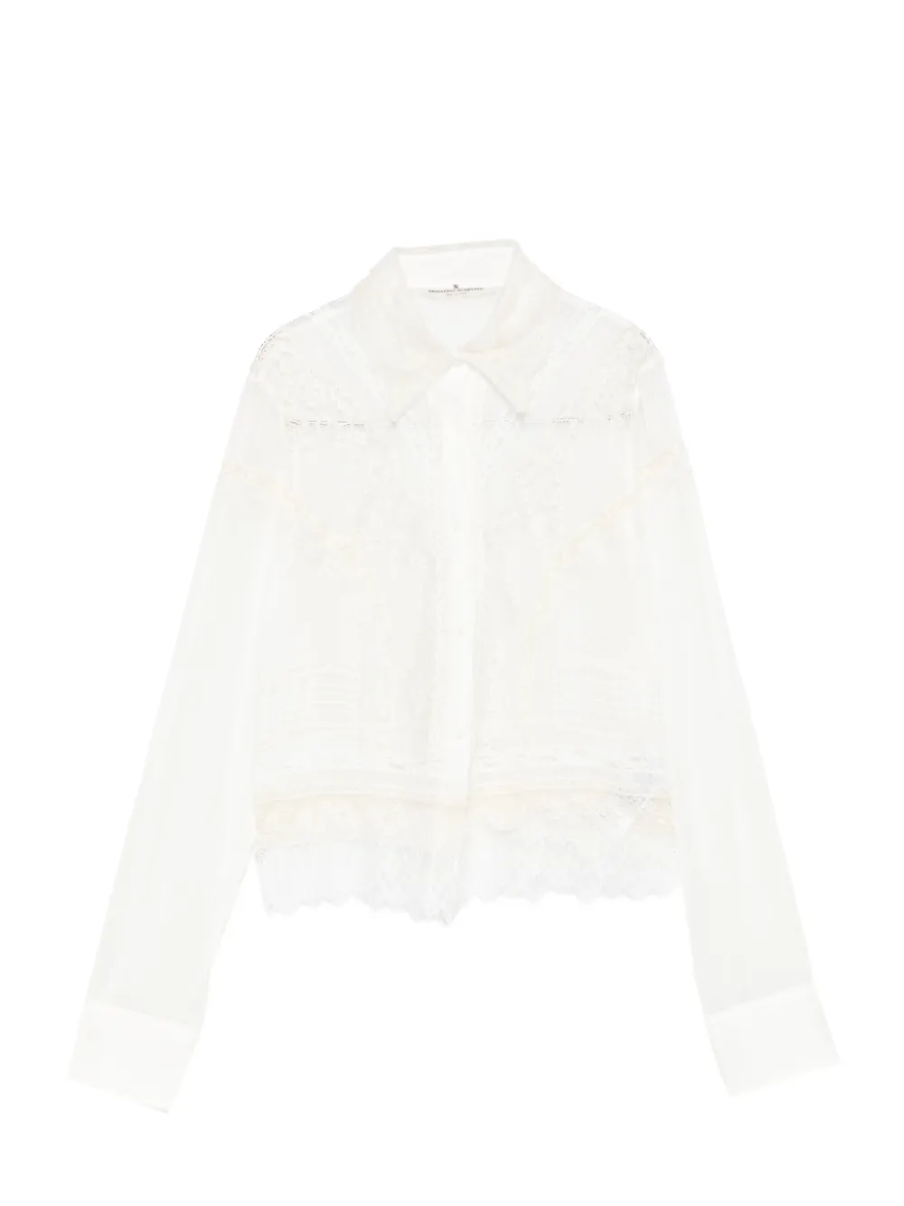 Рубашка с кружевной вышивкой Ermanno Scervino, бежевый
Рубашка с кружевной вышивкой Ermanno Scervino, бежевый