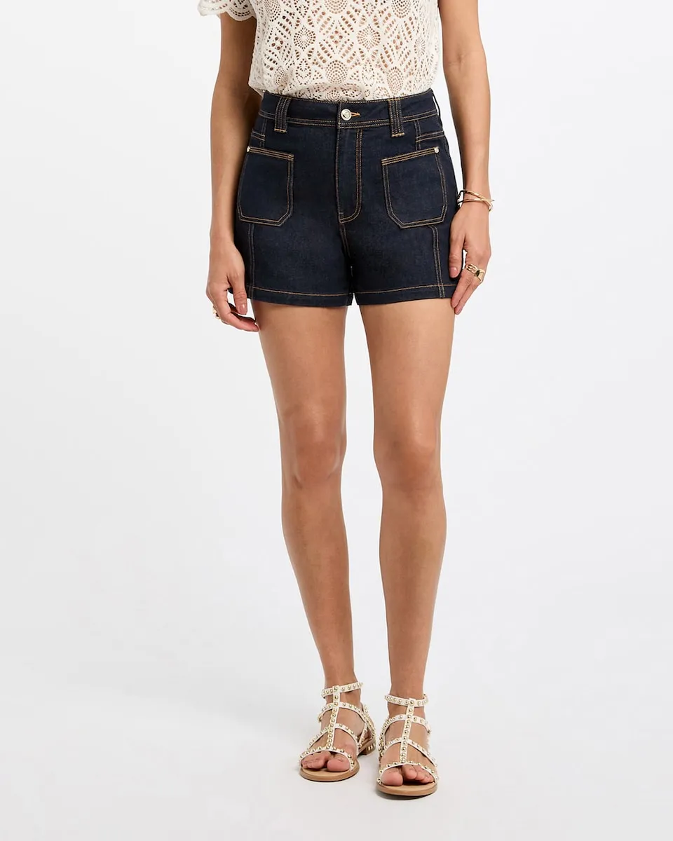Женские джинсовые шорты с высокой талией Morgan, темно-синий
Женские джинсовые шорты с высокой талией Morgan, темно-синий