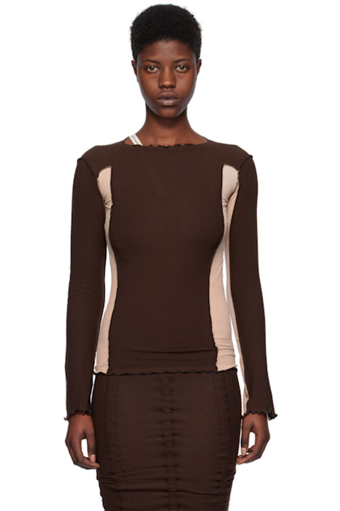 Эксклюзивная футболка с длинным рукавом Omato коричневого и розового цвета от SSENSE Baserange
Эксклюзивная футболка с длинным рукавом Omato коричневого и розового цвета от SSENSE Baserange