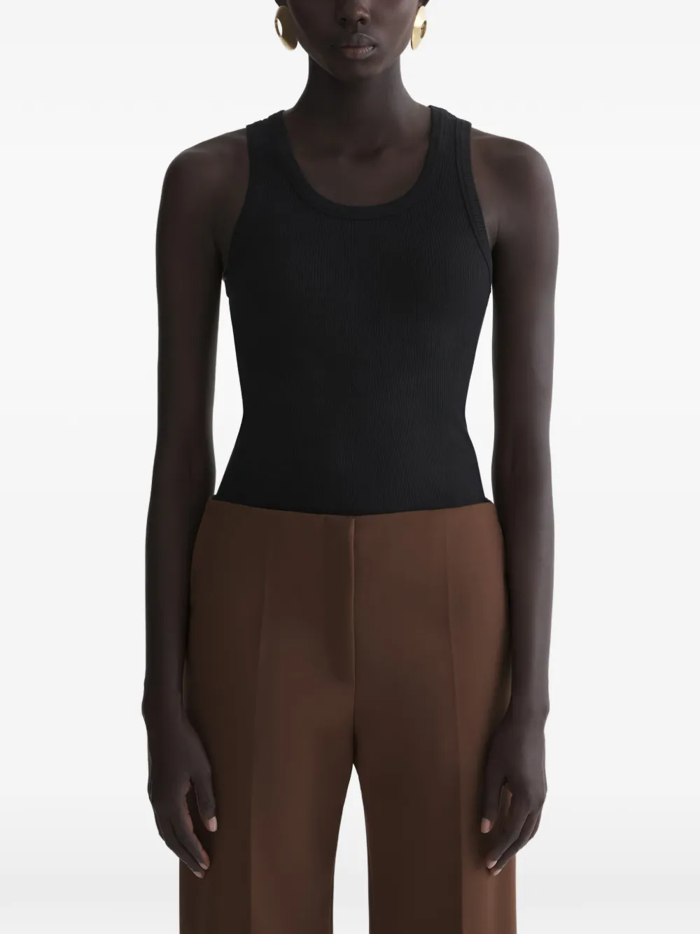 Топ в рубчик Mugler, черный
Топ в рубчик Mugler, черный