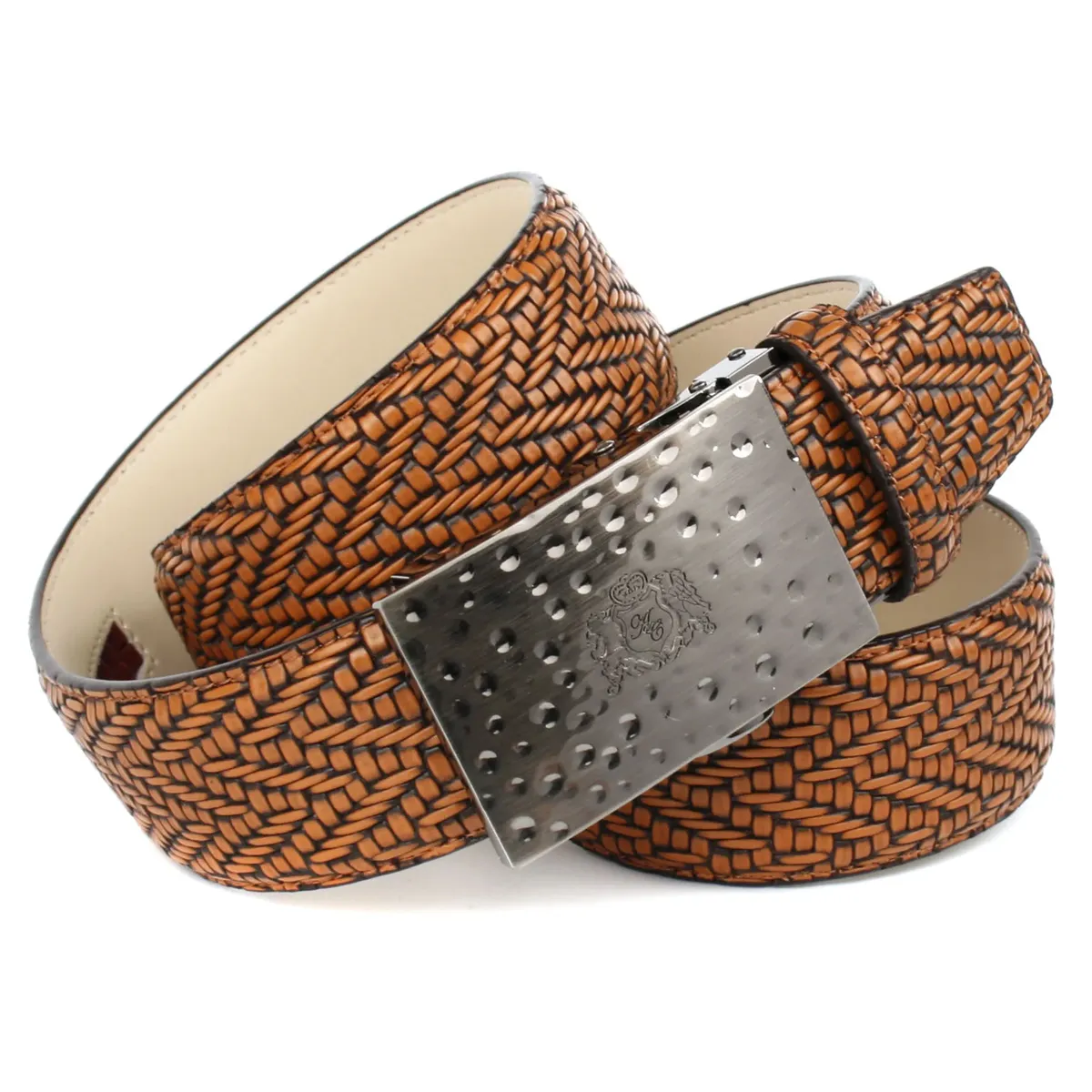 Кожаный ремень Anthoni Crown с эффектной застежкой в виде герба, коричневый
Кожаный ремень Anthoni Crown с эффектной застежкой в виде герба, коричневый