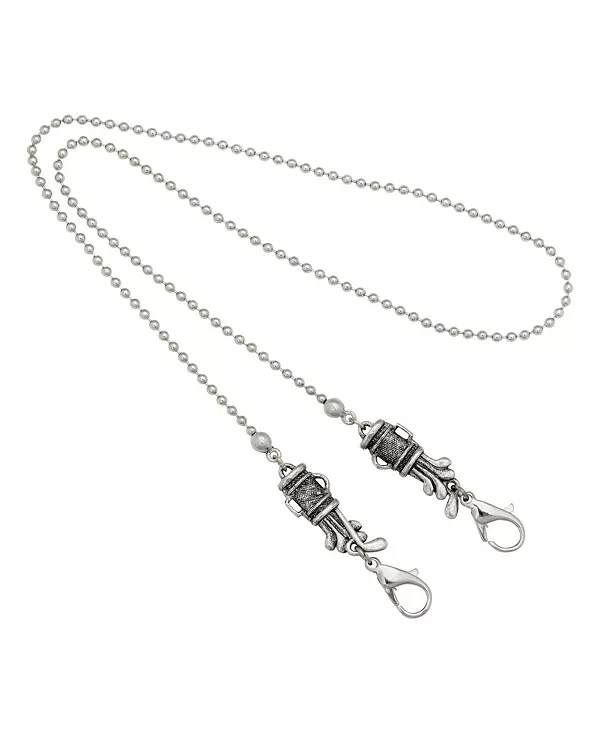 Держатель для маски с цепочкой для мячей и клюшек для гольфа 2028, silver-tone