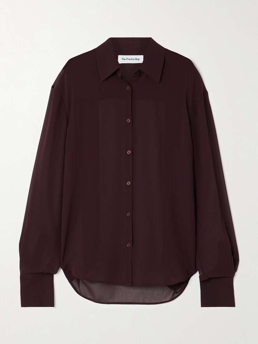 Рубашка Peri свободного кроя из жоржета The Frankie Shop, бордовый
Рубашка Peri свободного кроя из жоржета The Frankie Shop, бордовый