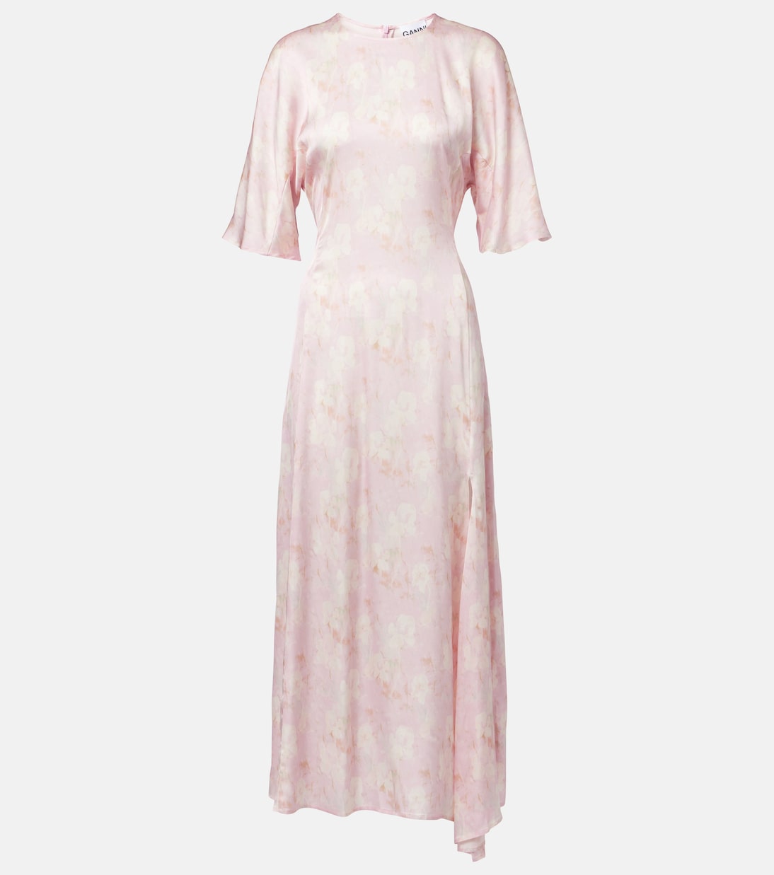 Платье макси из атласа с цветочным принтом Ganni, Primrose Pink
Платье макси из атласа с цветочным принтом Ganni, Primrose Pink