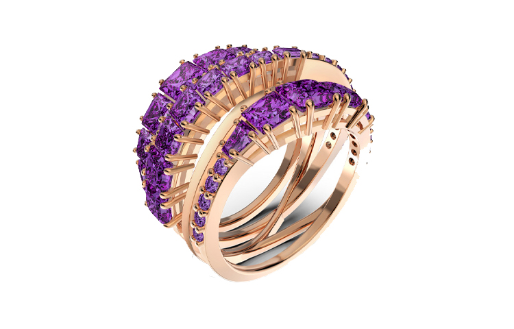 Swarovski Вращающееся кольцо для женщин Rose Gold/Purple
Swarovski Вращающееся кольцо для женщин Rose Gold/Purple