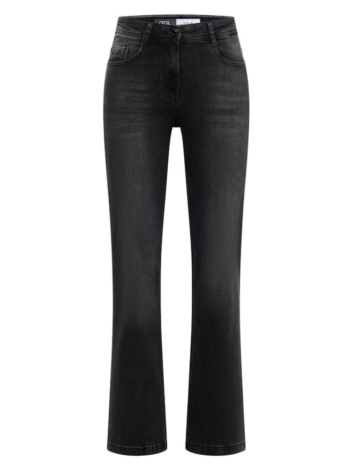 Джинсы черного цвета с потертостями Cecil
Джинсы черного цвета с потертостями Cecil