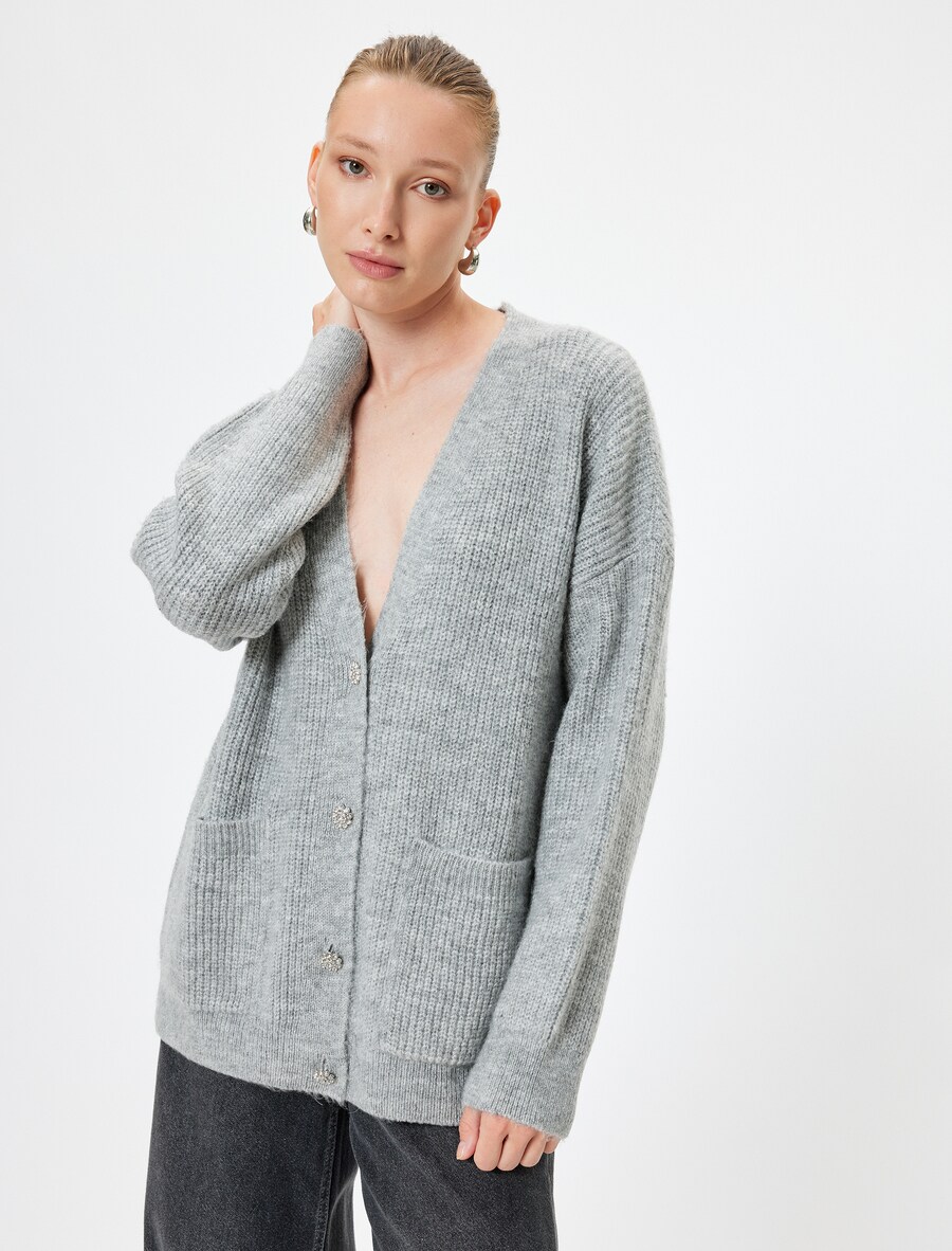Вязаный кардиган Koton, серый
Вязаный кардиган Koton, серый