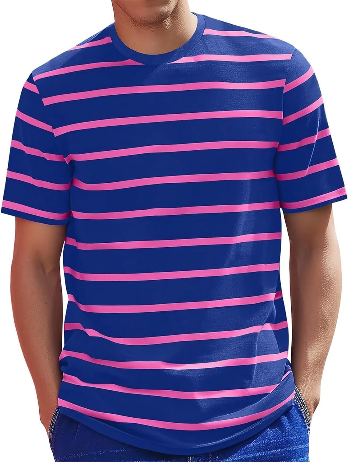 Футболка с полосками для мужчин, короткий рукав, Crew Neck YSERB
Футболка с полосками для мужчин, короткий рукав, Crew Neck YSERB