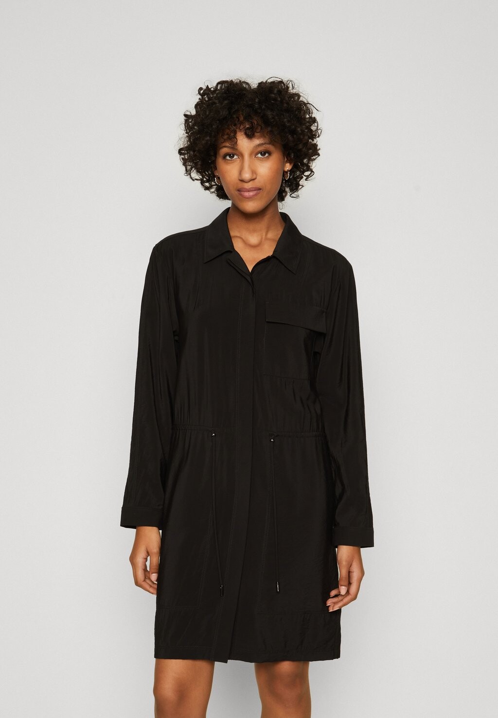 Платье-рубашка SHIRT DRESS Calvin Klein, черный 
Платье-рубашка SHIRT DRESS Calvin Klein, черный