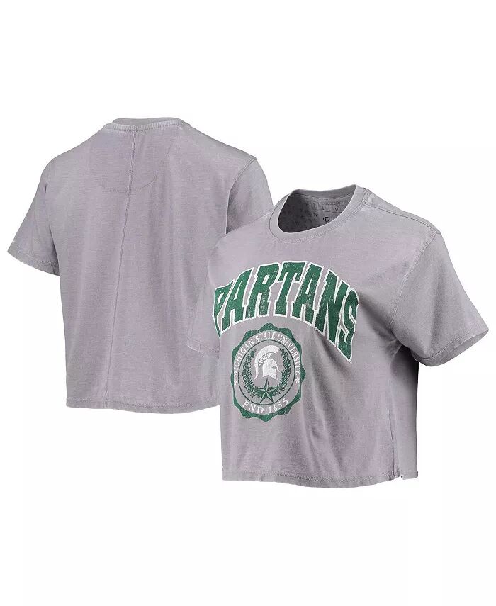 Женская серая меланжевая футболка Michigan State Spartans Edith Vintage-Like Burnout Crop Pressbox
Женская серая меланжевая футболка Michigan State Spartans Edith Vintage-Like Burnout Crop Pressbox