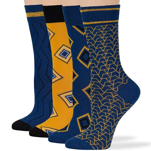 Женские носки Cotton Fun Crew, 4 пары, бесшовный дизайн с яркими принтами 7Bigstars Kingdom, Estate Blue Black
Женские носки Cotton Fun Crew, 4 пары, бесшовный дизайн с яркими принтами 7Bigstars Kingdom, Estate Blue Black