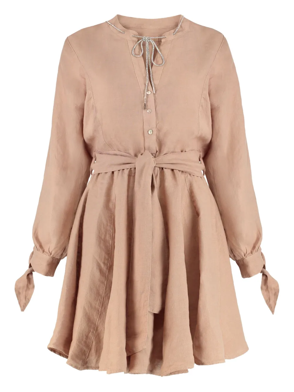 Льняное платье с поясом 120% Lino, розовый
Льняное платье с поясом 120% Lino, розовый