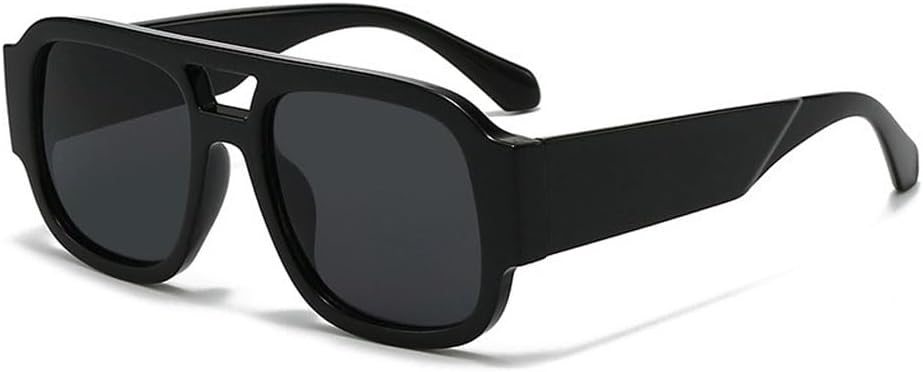 Солнцезащитные очки с двойной перемычкой, прямоугольной формы, ретро, классический квадратный стиль, защита от УФ-излучения UV400, для вождения, для женщин и мужчин Sunniluku, Black Grey
Солнцезащитные очки с двойной перемычкой, прямоугольной формы, ретро, классический квадратный стиль, защита от УФ-излучения UV400, для вождения, для женщин и мужчин Sunniluku, Black Grey