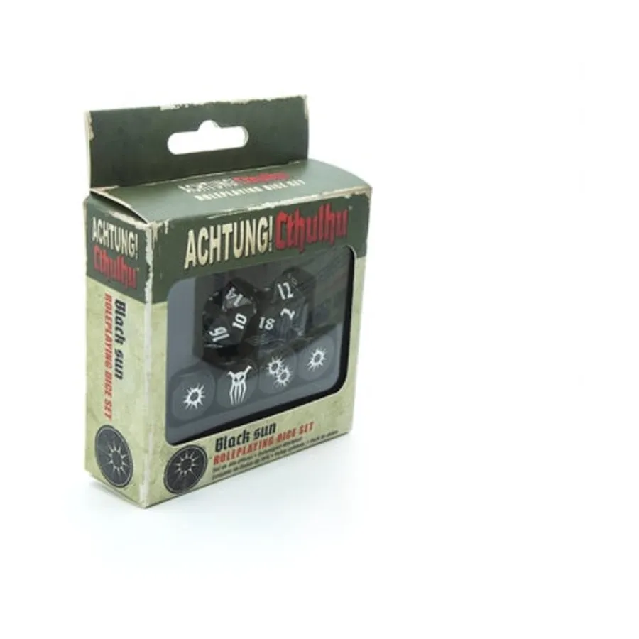 Набор кубиков «Черное солнце» (6), Achtung! Cthulhu (Modiphius Entertainment)
Набор кубиков «Черное солнце» (6), Achtung! Cthulhu (Modiphius Entertainment)