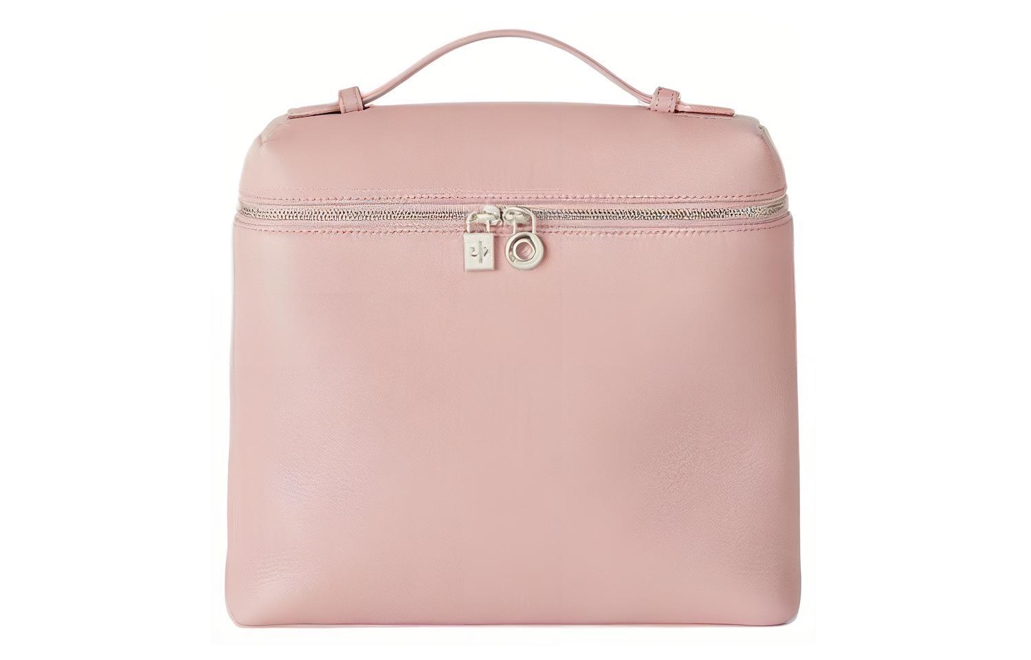 Кожаная сумка-тоут с дополнительным карманом из телячьей кожи маленького размера для женщин розового цвета Loro Piana 
Кожаная сумка-тоут с дополнительным карманом из телячьей кожи маленького размера для женщин розового цвета Loro Piana