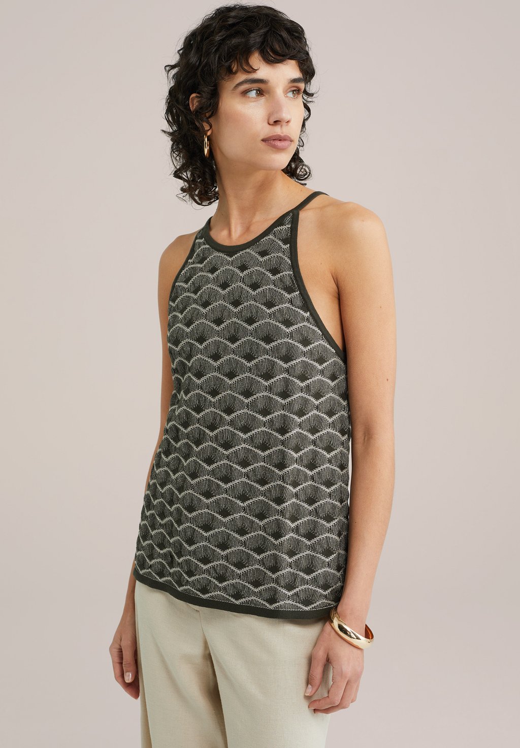 Топ WE Fashion, темно-зеленый
Топ WE Fashion, темно-зеленый