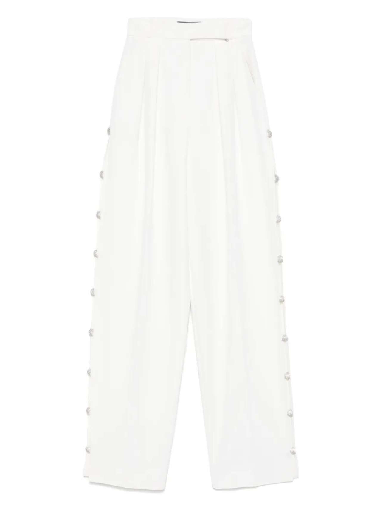 Брюки, украшенные стразами NISSA, белый 
Брюки, украшенные стразами NISSA, белый