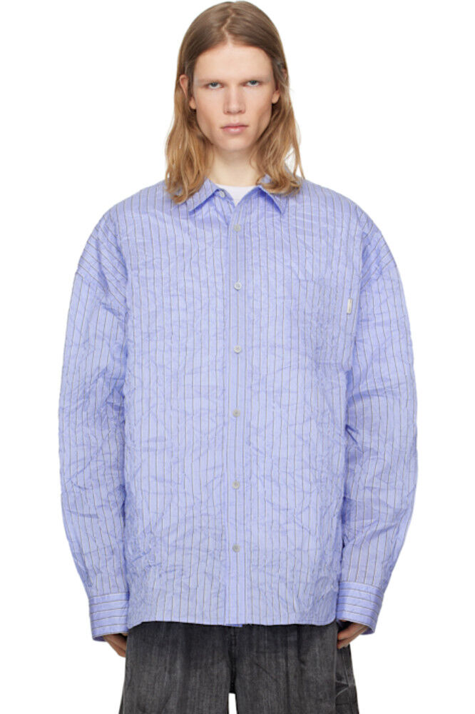 Синяя рубашка в жатую полоску Juun.J
Синяя рубашка в жатую полоску Juun.J