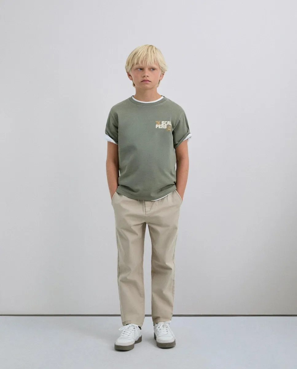 Детская футболка с коротким рукавом обычного кроя Scalpers, хаки
Детская футболка с коротким рукавом обычного кроя Scalpers, хаки