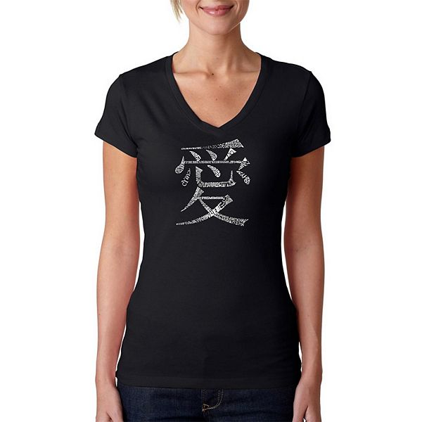 Футболка V-neck с надписью "Любовь" на 44 языках La Pop Art
Футболка V-neck с надписью "Любовь" на 44 языках La Pop Art