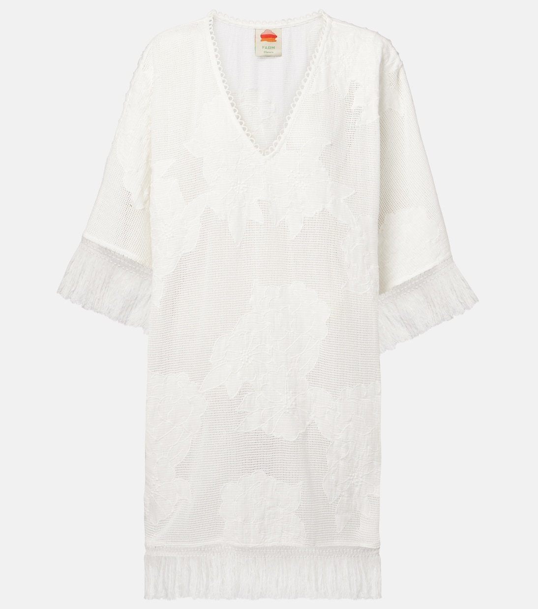 Вышитое мини-платье из хлопковой смеси Farm Rio, белый
Вышитое мини-платье из хлопковой смеси Farm Rio, белый