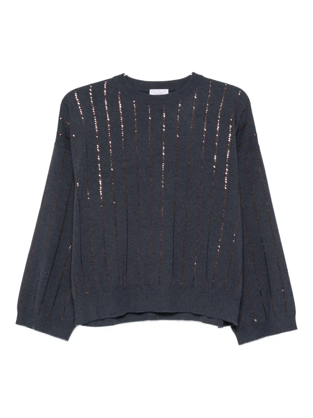 Украшенный свитер Brunello Cucinelli, синий
Украшенный свитер Brunello Cucinelli, синий