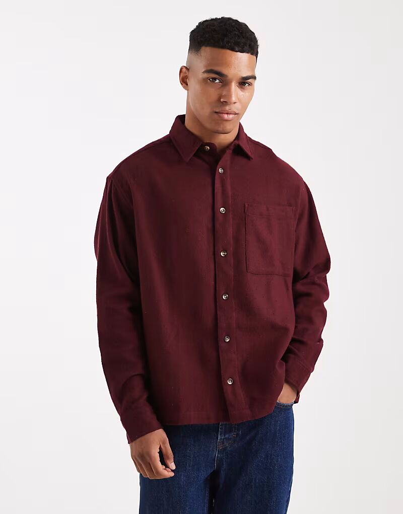 Рубашка свободного кроя в винтажном стиле бордового цвета Asos Design
Рубашка свободного кроя в винтажном стиле бордового цвета Asos Design