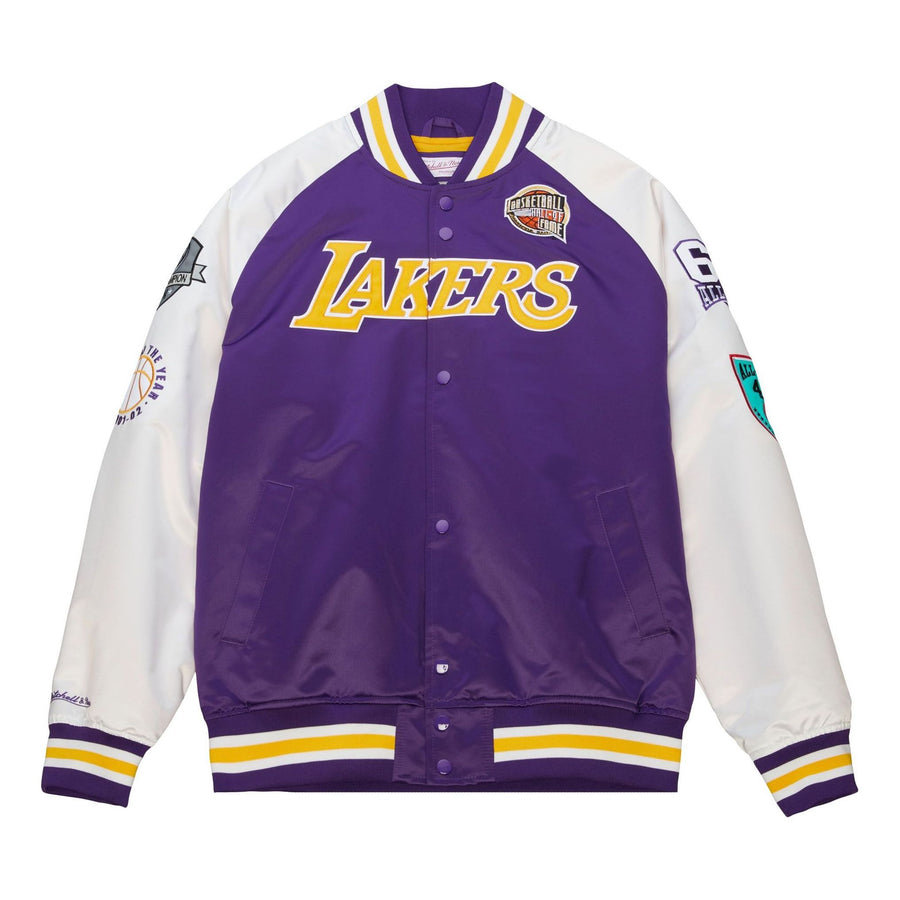 Куртка Mitchell & Ness Los Angeles Lakers HOF Satin Jacket 'Pau Gasol 16', фиолетовый 
Куртка Mitchell & Ness Los Angeles Lakers HOF Satin Jacket 'Pau Gasol 16', фиолетовый