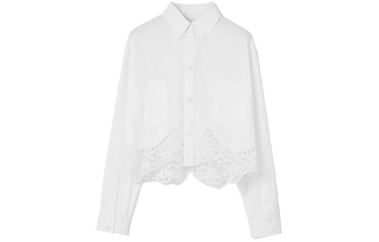Рубашка женская Burberry с кружевом, белый
Рубашка женская Burberry с кружевом, белый