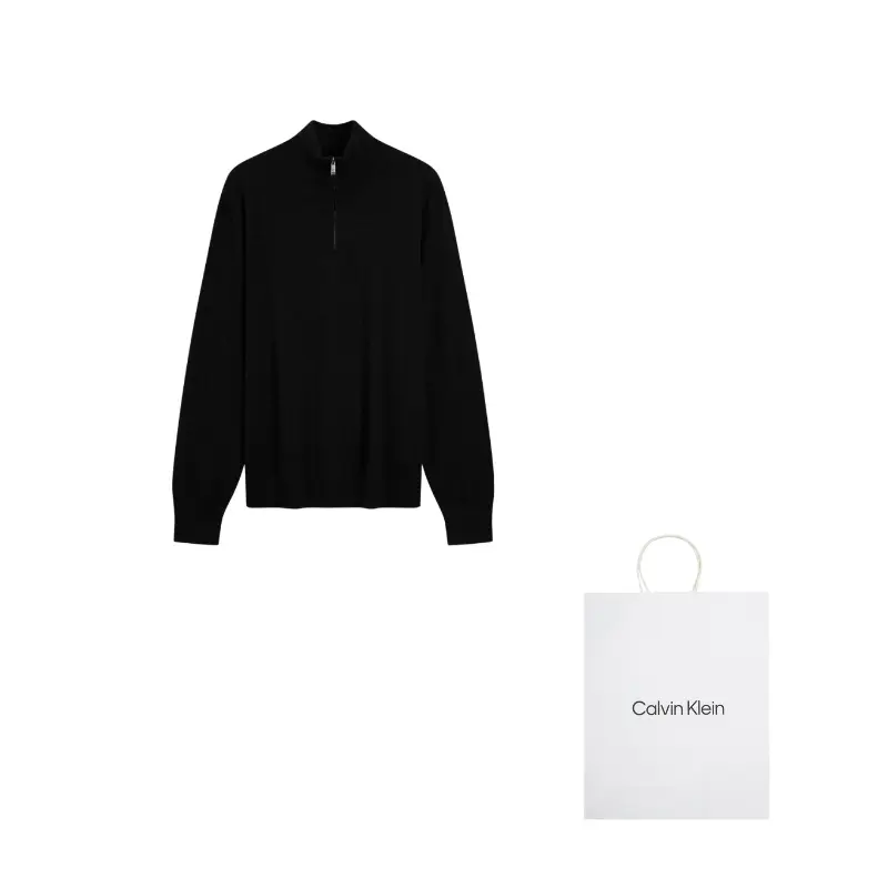 Свитер с воротником-стойкой и молнией Calvin Klein, черный
Свитер с воротником-стойкой и молнией Calvin Klein, черный