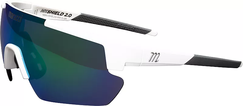 Солнцезащитные очки Marucci Shield 2 для поля, цвет Matte White/Green Mirror 
Солнцезащитные очки Marucci Shield 2 для поля, цвет Matte White/Green Mirror