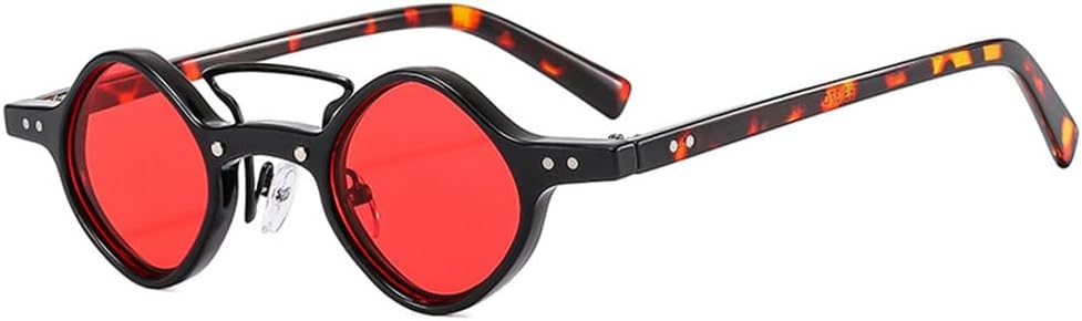 Модные маленькие солнцезащитные очки для женщин с двойной перемычкой, прозрачными линзами цвета океана, защитой от УФ-излучения UV400, мужские солнцезащитные очки с заклепками в стиле панк FYTUP, Black Leopard Red
Модные маленькие солнцезащитные очки для женщин с двойной перемычкой, прозрачными линзами цвета океана, защитой от УФ-излучения UV400, мужские солнцезащитные очки с заклепками в стиле панк FYTUP, Black Leopard Red